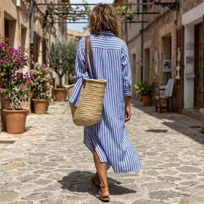 Nichole™ - Elegant Striped Summer Dress