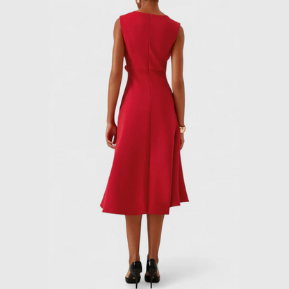Eleanor | Women’s Draped Asymmetric Midi Dress