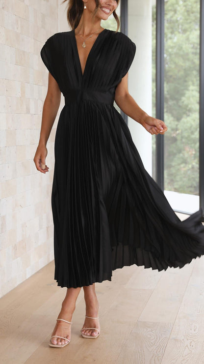 Ella | Women’s Classic Pleated Maxi Dress