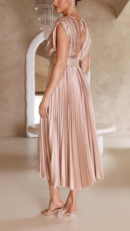 Ella | Women’s Classic Pleated Maxi Dress