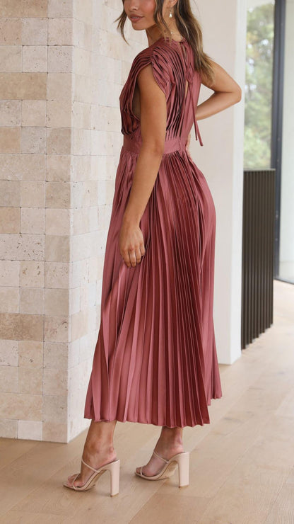 Ella | Women’s Classic Pleated Maxi Dress