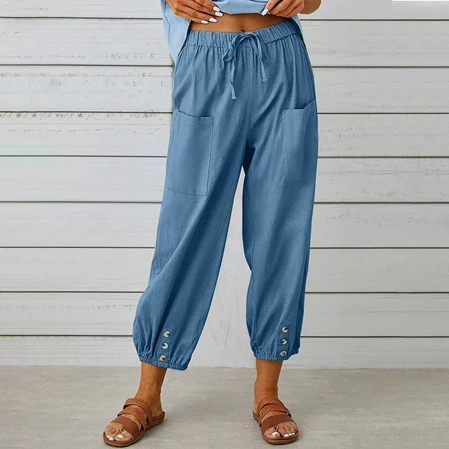 Clara | Women’s Relaxed Fit High Waist Pants