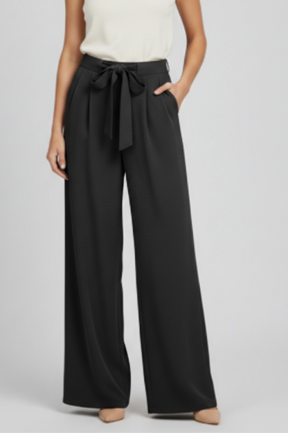 Evelyn | Women’s Wide-Leg Drawstring Waist Palazzo Trousers