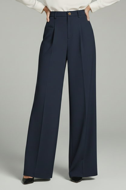 Blair | Women’s Palazzo Trousers with Front Pleats and Back Pockets