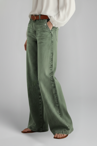 Faith | Women’s Casual Wide-Leg High-Rise Denim Jeans