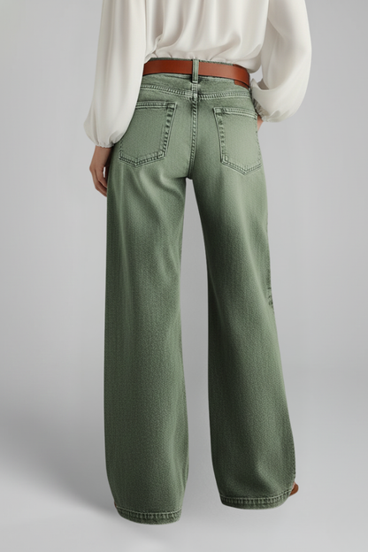 Faith | Women’s Casual Wide-Leg High-Rise Denim Jeans