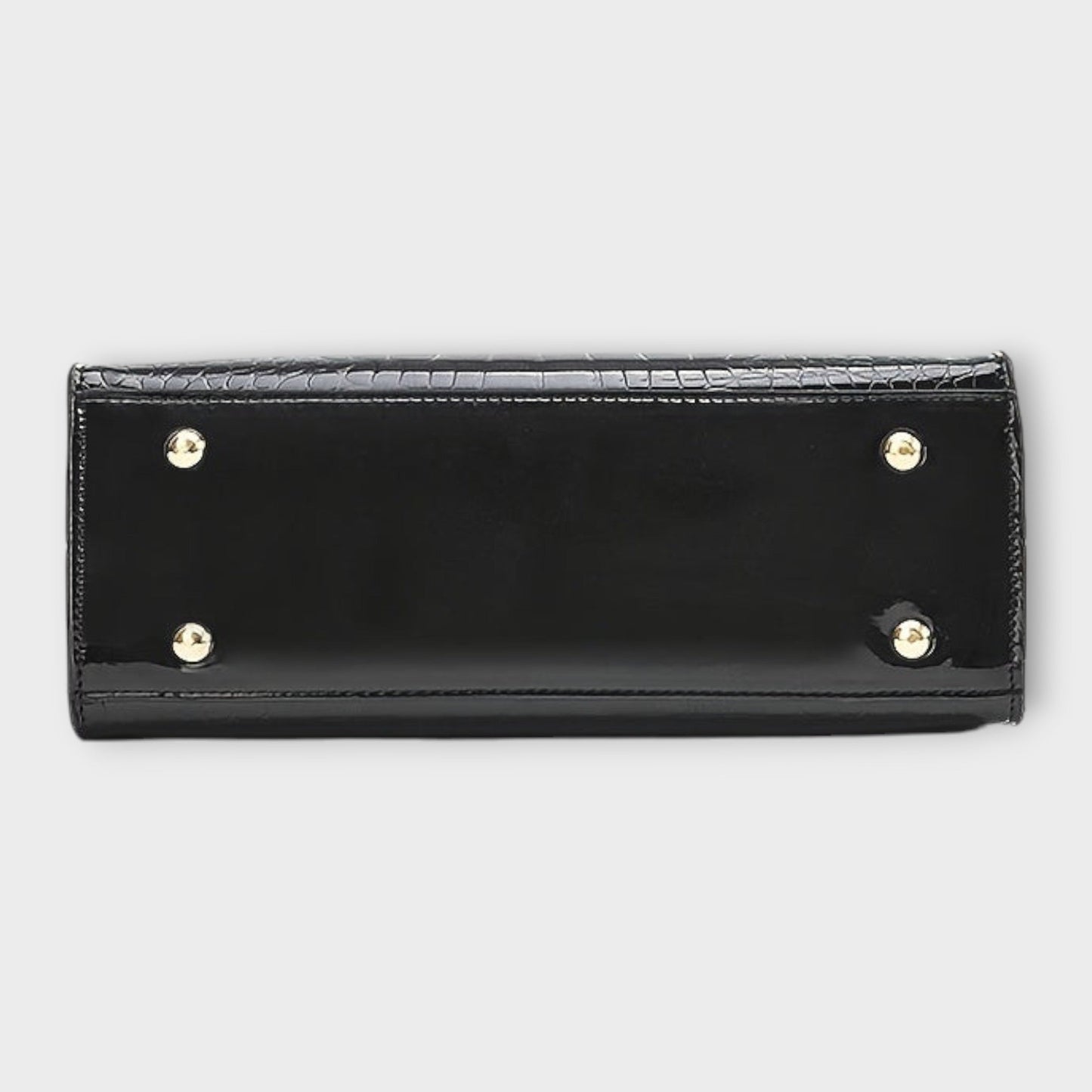Olivia - Glossy Crocodile Pattern Handbag