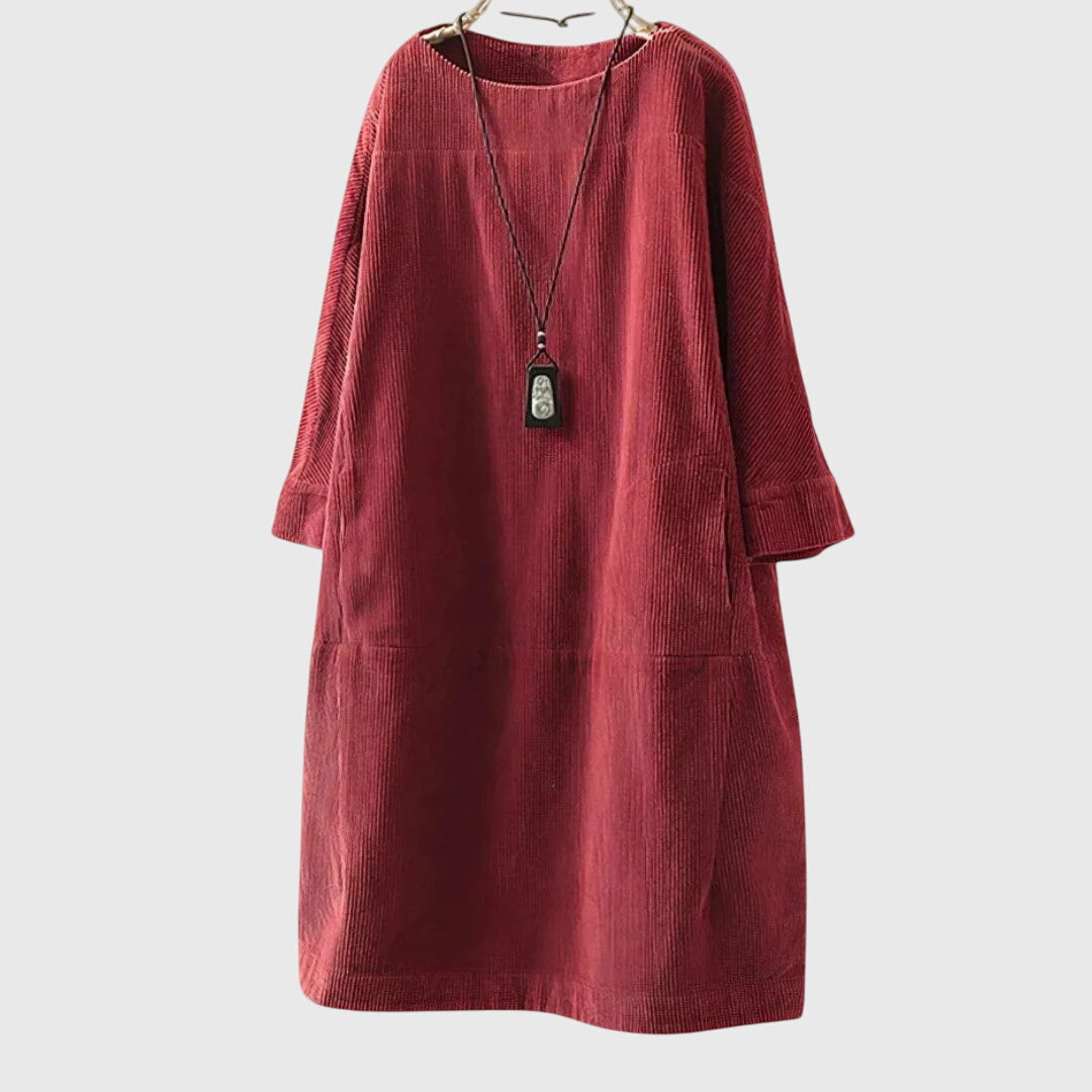 Grace | Relaxed Corduroy Midi Dress