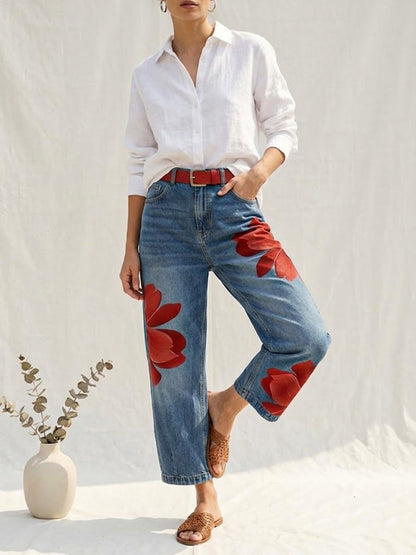 Sophia - Elegant Floral Pants