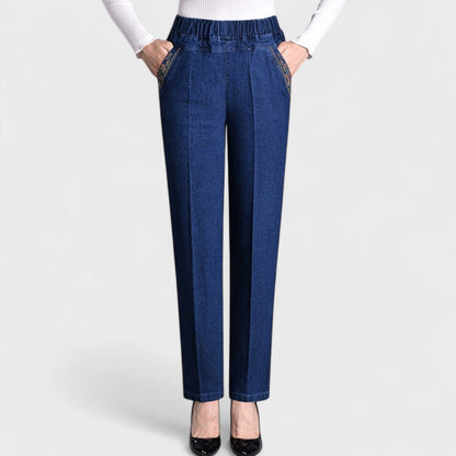 Emma | Women’s Comfortable Stretch Jeans with Side Pockets and Elastic Waist